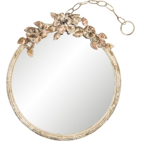 Oglinda decorativa Metalic Roses, Clayre & Eef, 38x44 cm, fier