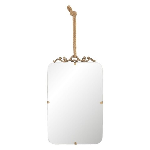 Oglinda decorativa Metalic Roses, Clayre & Eef, 25x40 cm, metal