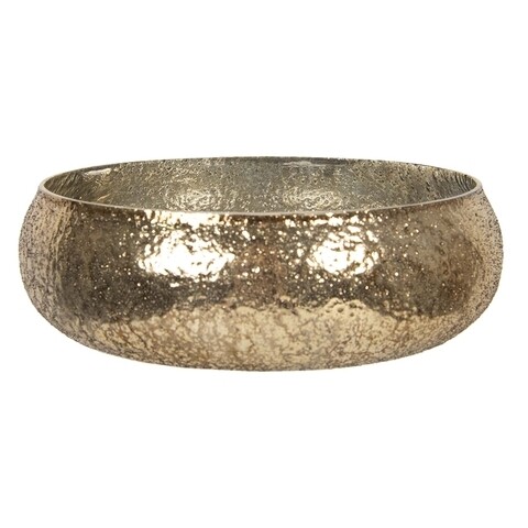 Bol decorativ Clayre & Eef, Ø22x6 cm, sticla, auriu