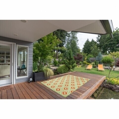 Covor indoor outdoor Floorita GRECA GREEN 133X190