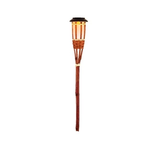 Lampa de gradina Torch, Lumineo, 9x54 cm, bambus, portocaliu