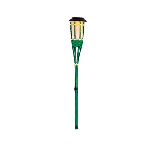 Lampa de gradina Torch, Lumineo, 9x54 cm, bambus, verde