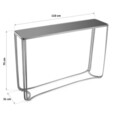 Consola Arthur, Versa, 110x31x75 cm, metal