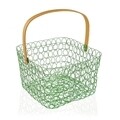 Coralie gyümölcskosár, Versa, 25x25x30 cm, fém, zöld