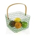 Coralie gyümölcskosár, Versa, 25x25x30 cm, fém, zöld