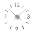 Ceas de perete tip sticker, Versa, polipropilena, gri