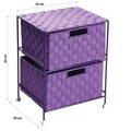 Organizator pentru baie cu 2 compartimente Moore, Versa, 35x29x44 cm, violet