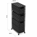 Organizator pentru baie cu 3 compartimente Melissa, Versa, 15.5x28x57 cm, gri inchis