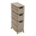Organizator pentru baie cu 3 compartimente Melissa, Versa, 15.5x28x57 cm, bej