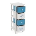 Organizator pentru baie cu 4 sertare Nautical, Versa, 25x30x72 cm, lemn de paulownia