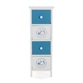 Organizator pentru baie cu 4 sertare Nautical, Versa, 25x30x72 cm, lemn de paulownia