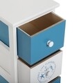 Organizator pentru baie cu 4 sertare Nautical, Versa, 25x30x72 cm, lemn de paulownia