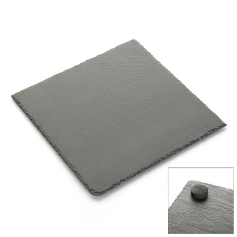 Platou pentru aperitiv Diamond, Versa, 25x25 cm, ardezie