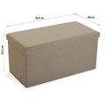 Bancheta cu spatiu de depozitare Rory, Versa, 76.5x38x37.5 cm, poliuretan, MDF, bej