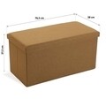 Bancheta cu spatiu de depozitare Rory, Versa, 76.5x38x37.5 cm, poliuretan, MDF, galben mustar