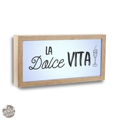 Decoratiune luminoasa  La Dolce Vita, Versa, 30x15 cm, MDF