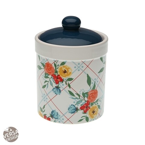 Recipient cu capac Fiori Viva, Versa, Ø11x15.1 cm, ceramica