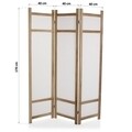 Paravan decorativ Lorelai, Versa, 120x170 cm, lemn, natural