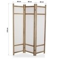 Paravan decorativ Lorelai, Versa, 120x170 cm, lemn, natural