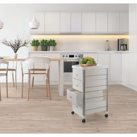 Dulap portabil cu 4 sertare Metaltex Basel