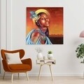 Tablou decorativ Ethnic Woman, Versa, 80x80 cm, canvas