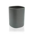 Suport periute si pasta de dinti Eliz, Versa, 10.5x7.8x7.8 cm, polipropilena, gri/negru
