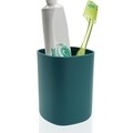 Suport periute si pasta de dinti Eliz, Versa, 10.5x7.8x7.8 cm, polipropilena, verde inchis/alb