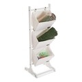 Organizator pentru baie cu 3 cosuri Helen, Versa, 35x35x102 cm, ratan