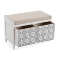 Organizator pentru baie cu 2 sertare si bancheta Campbell, Versa, 64x34x42 cm, MDF