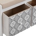 Organizator pentru baie cu 2 sertare si bancheta Campbell, Versa, 64x34x42 cm, MDF