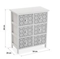Organizator pentru baie cu 6 sertare Campbell, Versa, 54x29x64 cm, MDF