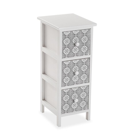 Organizator pentru baie cu 3 sertare Campbell, Versa, 25x29x62 cm, MDF
