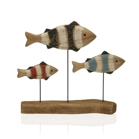 Decoratiune Fish, Versa, 27x5x24 cm, lemn de paulownia