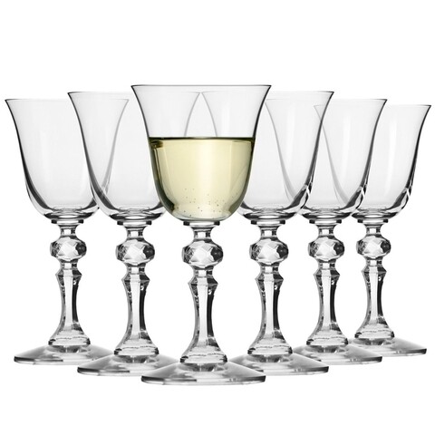 Set 6 pahare pentru vin alb, Krosno, Krista, 150 ml, sticla cristal