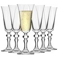 Set 6 pahare pentru sampanie, Krosno, Krista, 150 ml, sticla cristal