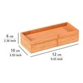 Cutie depozitare cu capac, Wenko, Terra, 24 x 6 x 10 cm, lemn de bambus, maro