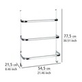 Suport suspendabil pentru prosoape, Wenko, Iripinia, 54.5 x 77.5 x 21.5 cm, inox, argintiu