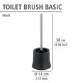 WC kefe, Weenko, Basic Fekete, 14 x 38 cm, műanyag, fekete