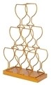 Mauro Ferretti Borospalack tartó, 31x12.7x53 cm, 6 palacknak, vas, aranyszín
