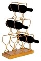 Mauro Ferretti Borospalack tartó, 31x12.7x53 cm, 6 palacknak, vas, aranyszín