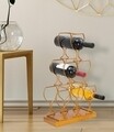 Mauro Ferretti Borospalack tartó, 31x12.7x53 cm, 6 palacknak, vas, aranyszín