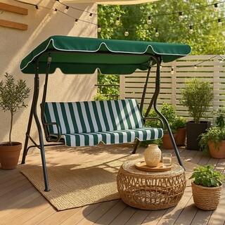 Leagan cu 3 locuri, Heinner, 177 x 110 x 146 cm, otel si poliester