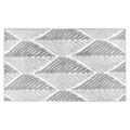 Covoras baie LEAF, Decomex, 70 x 120 cm, 100% bumbac, alb/gri