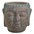 Ghiveci Buddha, InArt, Ø13x20 cm, ciment, gri