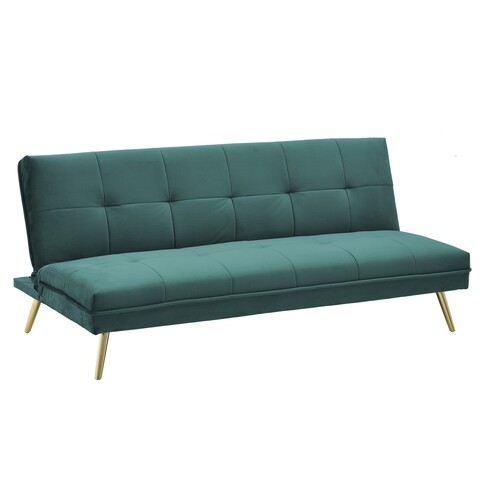 Canapea extensibila Beatrice, InArt, 180x87x86 cm, catifea, verde inchis