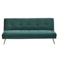 Canapea extensibila Beatrice, InArt, 180x87x86 cm, catifea, verde inchis