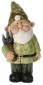 Decoratiune Lawn gnome, H30 cm, poliston, verde