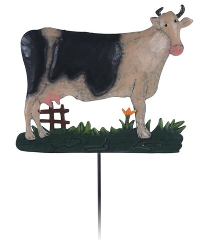 Decoratiune Cow, 20x75 cm, metal, multicolor