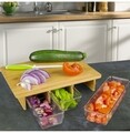 Tocator cu 3 compartimente, Cook Concept, 30 x 25 x 7 cm, lemn/plastic