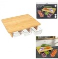 Tocator cu 3 compartimente, Cook Concept, 30 x 25 x 7 cm, lemn/plastic